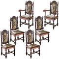 Design Toscano Charles II Chairs: Set of Four Side Chairs and Two Armchairs AF99119
